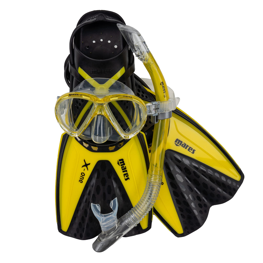 Mares Erwachsene Tauchset Set X-ONE MAREA S/M Gelb, S/M Gelb