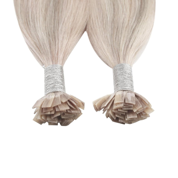 Ugeat Flat Tip Extensions Echthaar Keratin Haarverlängerung 50cm Schwarz Extensions Echthaar Bonding