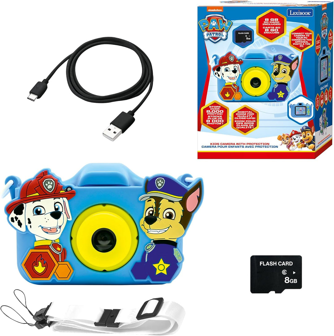 Lexibook, Paw Patrol, 4-in-1 Kamera für Kinder mit Schutz, Foto-, Video-, MP3- und Spielfunktionen,