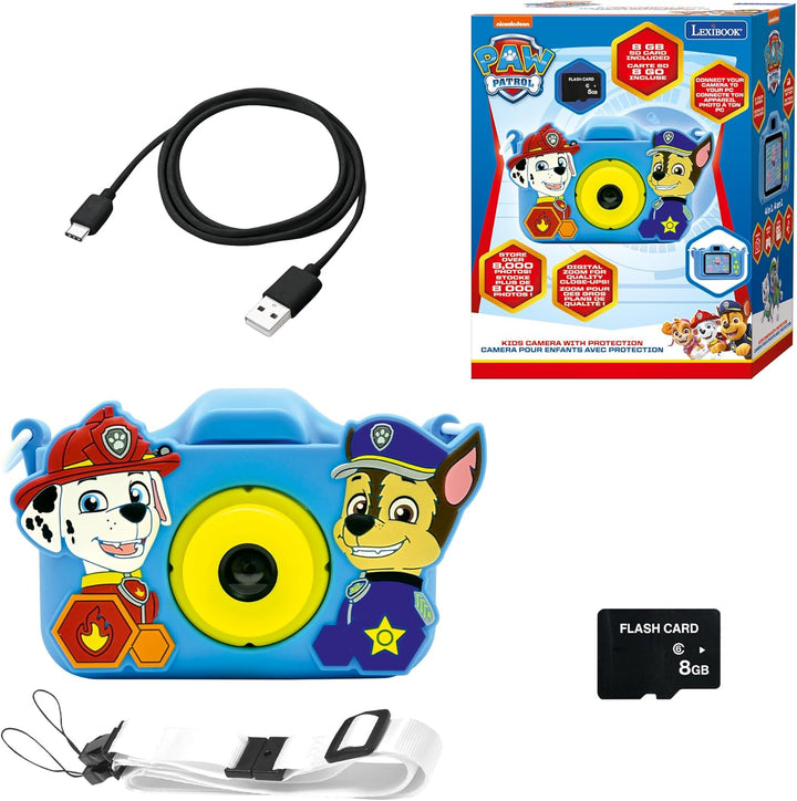 Lexibook, Paw Patrol, 4-in-1 Kamera für Kinder mit Schutz, Foto-, Video-, MP3- und Spielfunktionen,