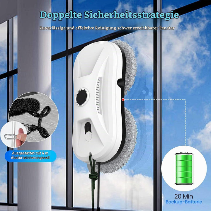 Automatischer Fensterputzroboter 5600 Pa mit Doppelstrahl Sprühfunktion