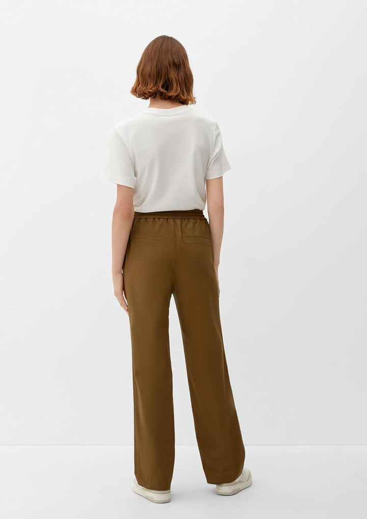 s.Oliver Damen Hose lang, Loose Fit 40 Grün, 40 Grün