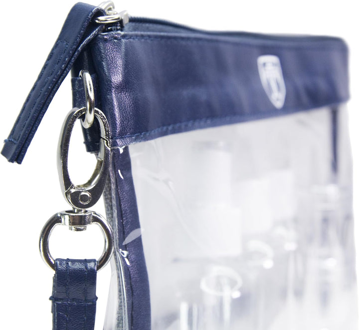 TRAVANDO Kulturbeutel durchsichtig 100ml 1l Kosmetiktasche transparent Kulturtasche Flüssigkeiten Re