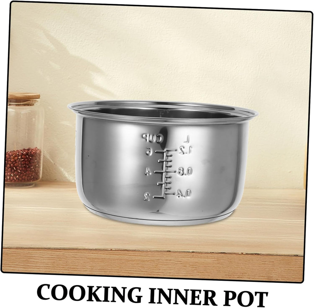 UPKOCH Innenkochtopf Aus Edelstahl 3 L Reiskocher-Innentopf Polierte Oberfläche Kochtopfeinsatz Wied
