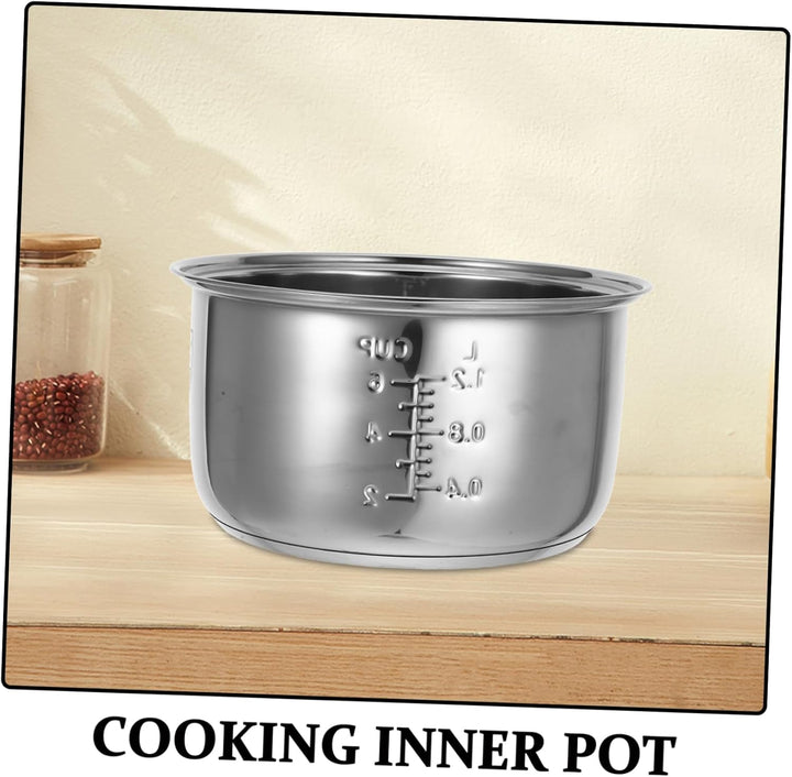UPKOCH Innenkochtopf Aus Edelstahl 3 L Reiskocher-Innentopf Polierte Oberfläche Kochtopfeinsatz Wied