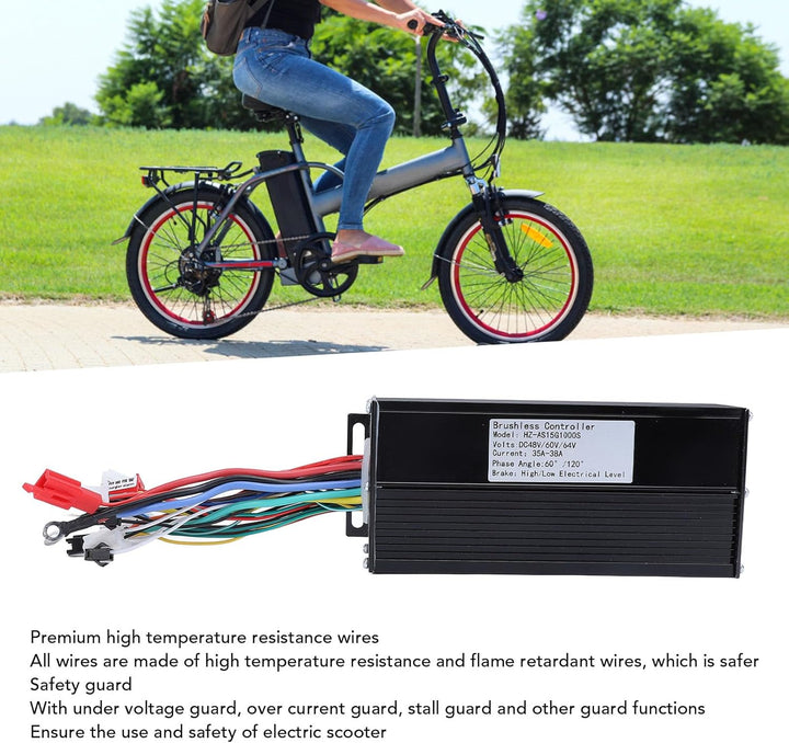 Brushless Motor Controller, 48V 60V 64V 1000W Bürstenloser Motor Controller für Elektrofahrrad Elekt