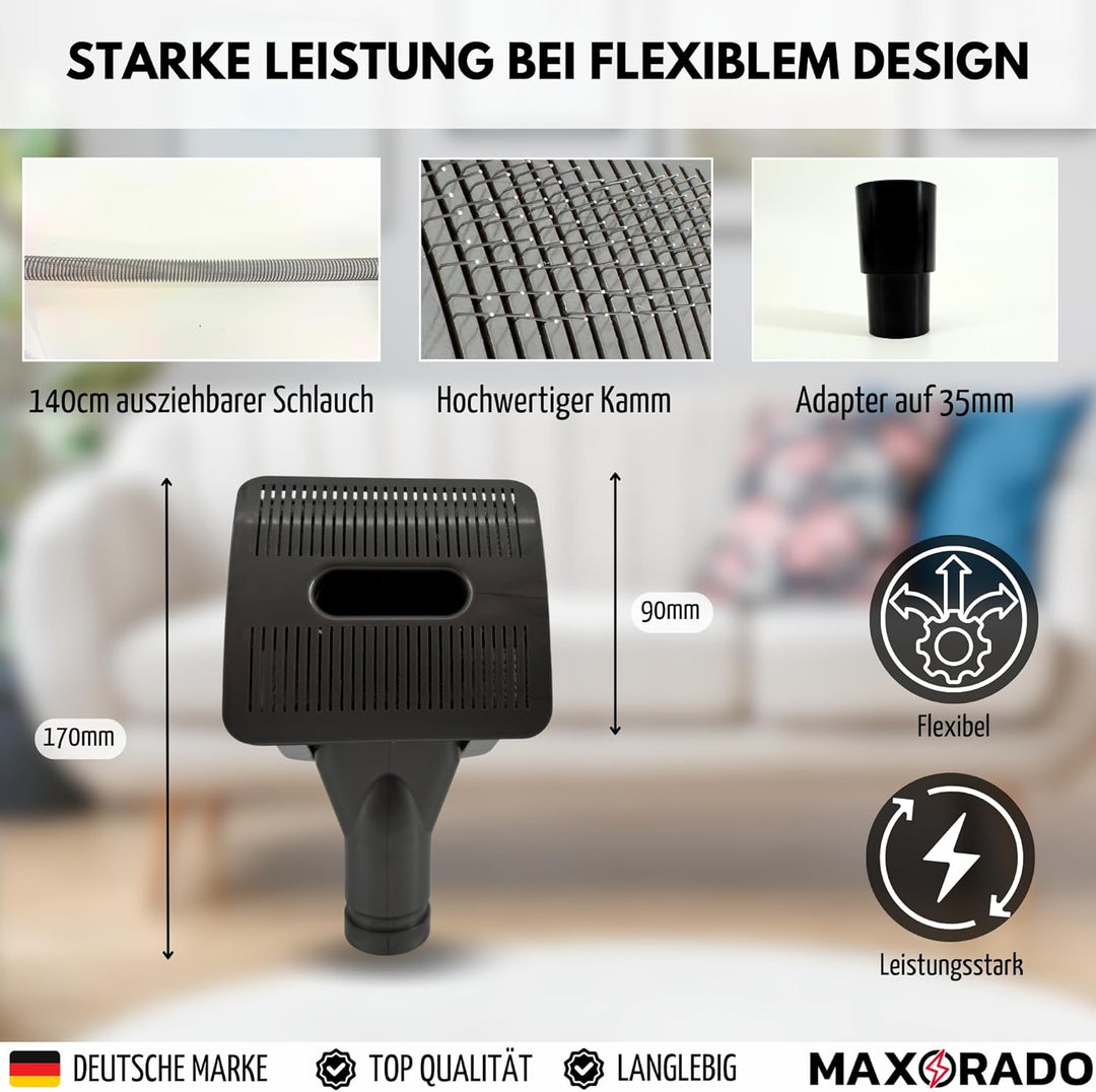 Tierhaarentferner mit Schlauch Staubsauger Aufsatz Fellbürste passend für Dyson V6 V7 V8 V11 V15 für