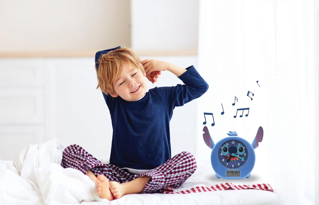 Lexibook, Disney Stitch, My Sleep Companion, Wecker, Nachtlicht, Dämmerungssimulator und Geschichten
