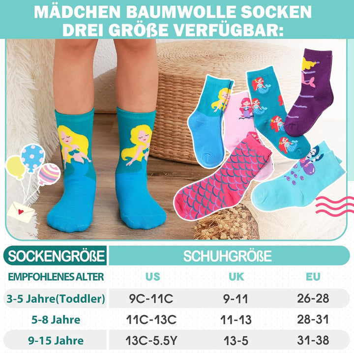 EBMORE Kinder Mädchen Socken Jungen Lustige Geschenke Baumwolle Kindersocken Bunte Weich Neuheit Soc