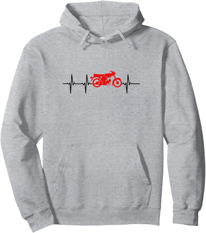 Herzschlag Moped Zweitakt Design Simson S51 Pullover Hoodie