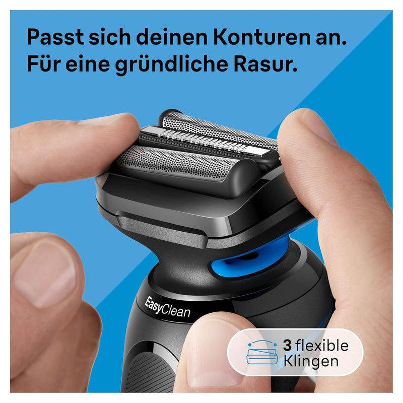 Braun Series 5 Elektrorasierer mit EasyClick Aufsatz & Präzisionstrimmer, Rasierer Herren Elektrisch