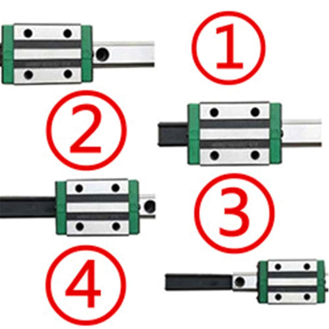 Linearführung 2 Stücke HGR 25-1000mm Linearschiene mit 4PCS Gleitblock, Linearschienenlänge 1000mm L