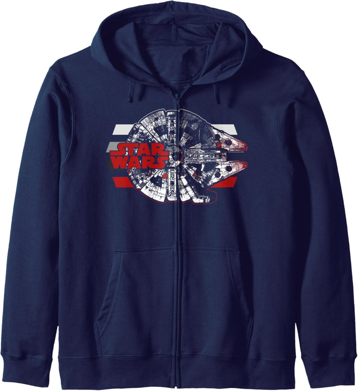 Star Wars Last Jedi Millennium Falcon Red & White Kapuzenjacke