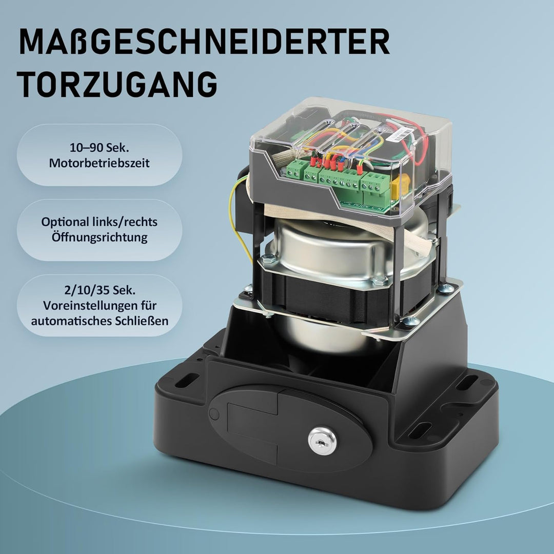 CO-Z Schiebetorantrieb Set bis 600 kg oder 12M Schiebetor Hoftorantrieb 200w Garagentorantrieb mit 2