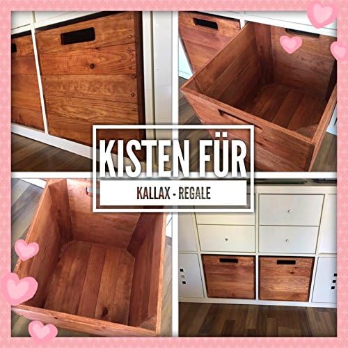 4 Kisten für Kallax Regale Fachelement aus Holz für Regale - auch einzeln schöne Deko - 32x37,5x32,5