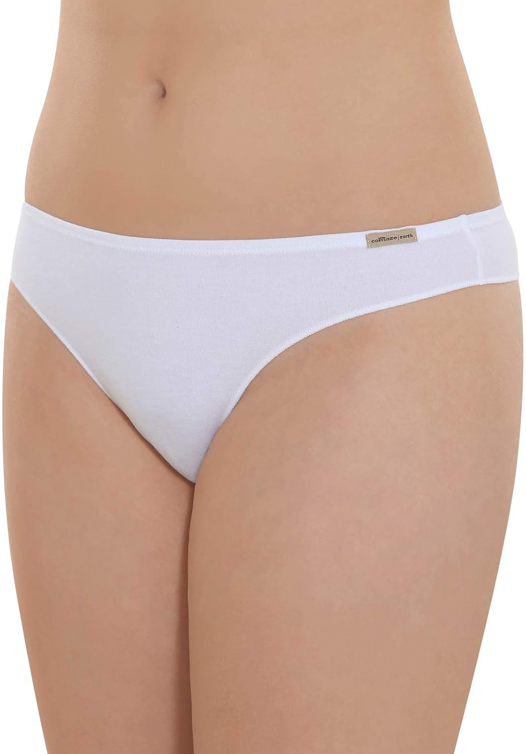 COMAZO Earth 6er Sparpack Damen String, Gr. 36-44 36 Grau-melange-weiss, 36 Grau-melange-weiss