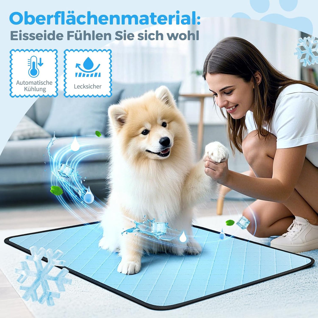 Clefivie Kühlmatte für Hunde, Kühlmatte für Katzen Hundekühlmatte Selbstkühlend, Waschbar Kühldecke