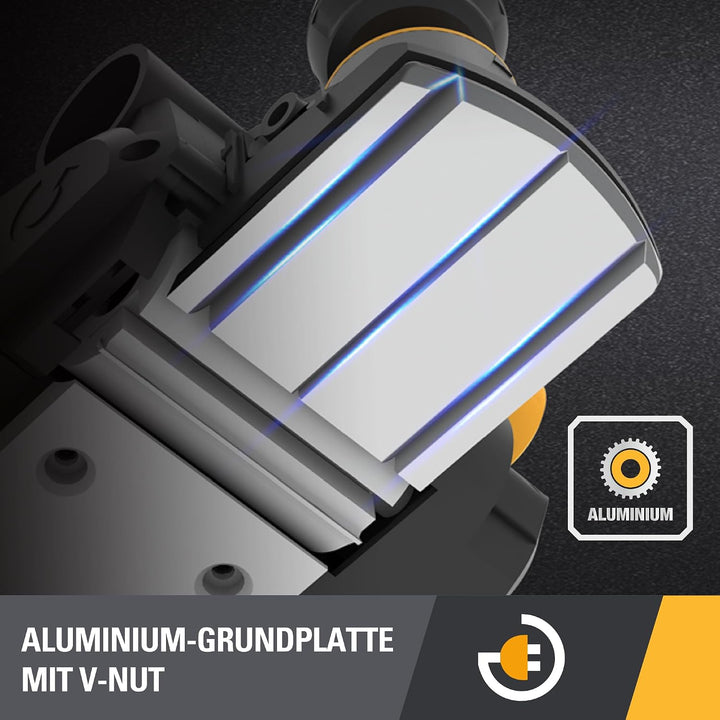 CAT DX86 82mm Hobelmaschine 900W, 16000 U/min, 3mm Schnitttiefe, beidseitiger Spanauswurf, Mikro-Tie