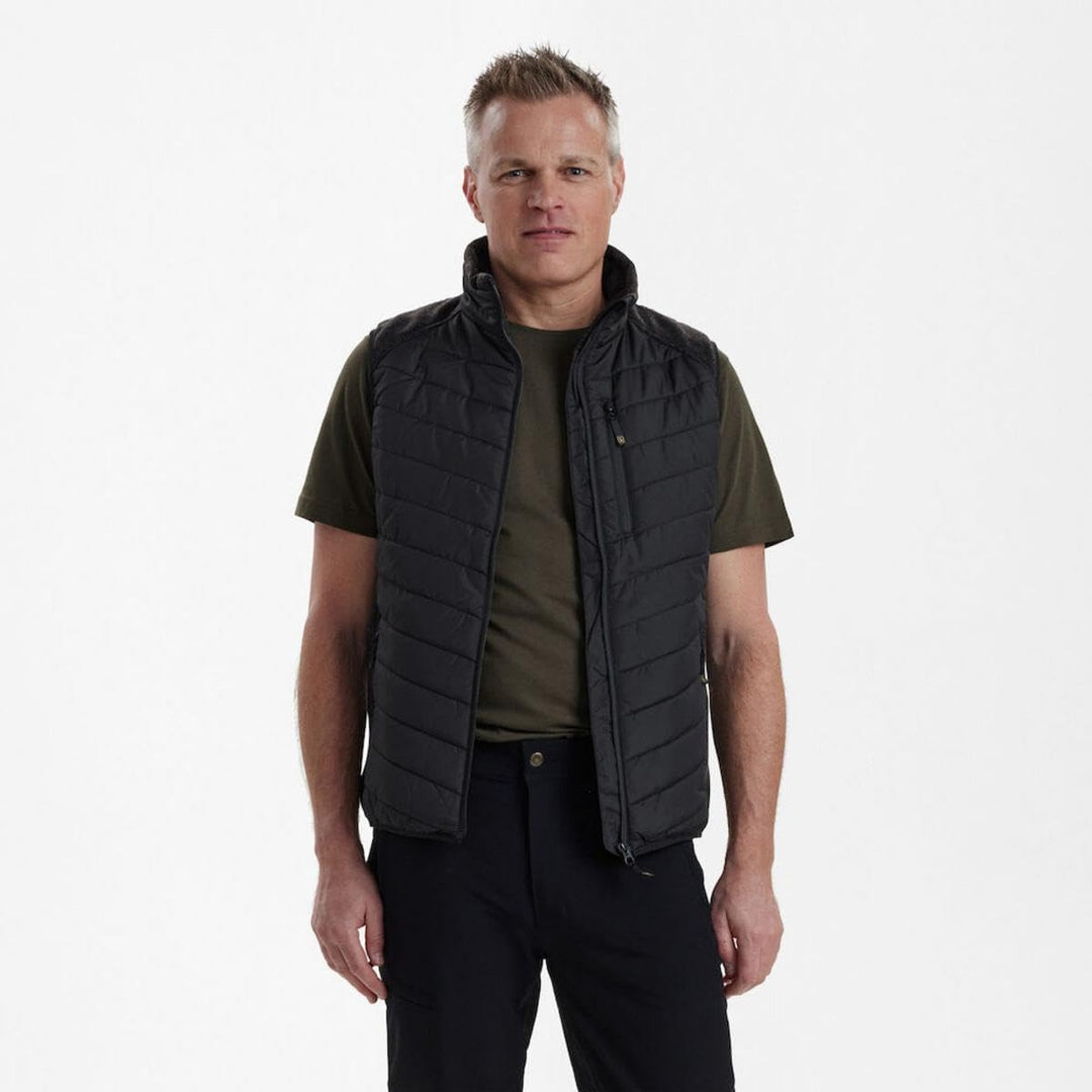 Deerhunter Moor Padded Waistcoat with Knit Black 3XL, 3XL