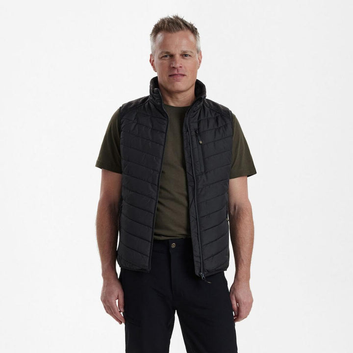 Deerhunter Moor Padded Waistcoat with Knit Black 3XL, 3XL