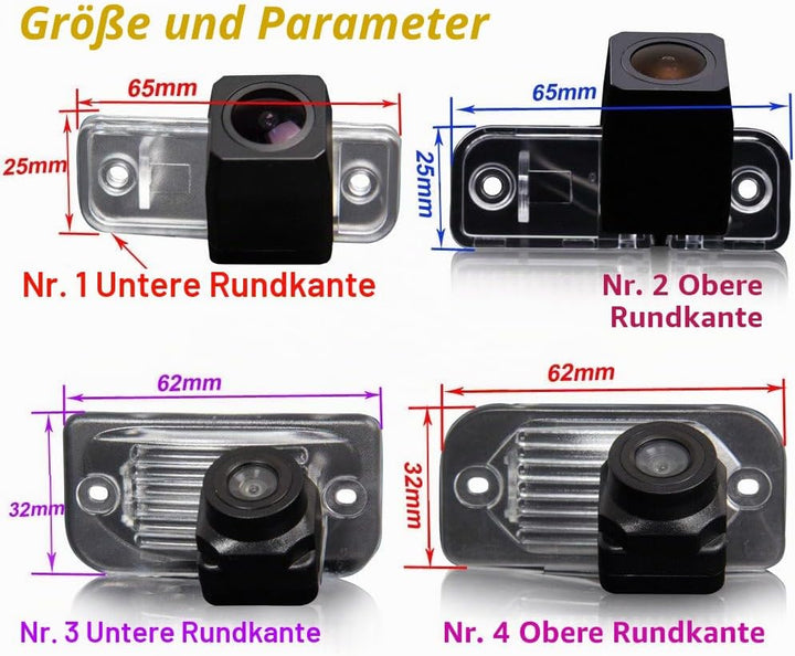 Auto Rückfahrkamera verbesserte Einparkhilfe mit 8IR Nachtsicht 170° Weitwinkel Wasserdicht Hoche De