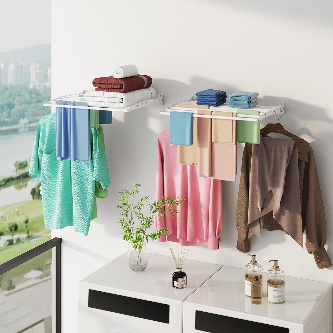 Innotic Wäscheständer Wandmontage Klappbar, Platzsparend, 60cm | Rostfrei, Wasserdicht, Wandwäschetr