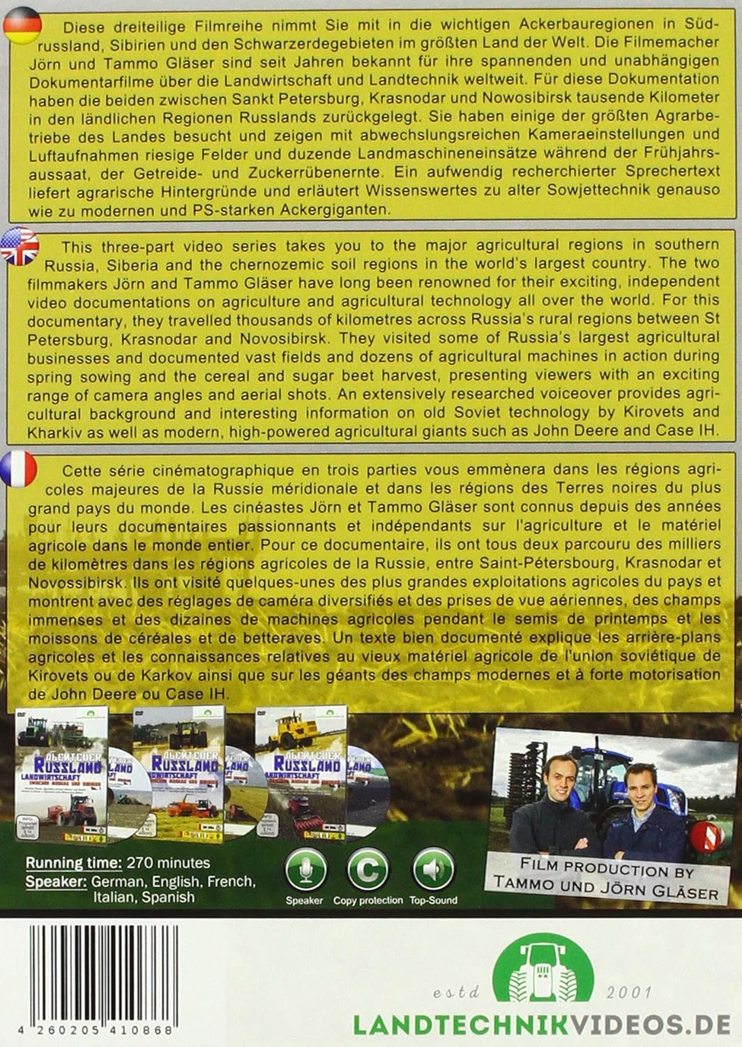 Abenteuer Russland - Landwirtschaft zwischen Moskau und Sibirien [3xDVD], DVD