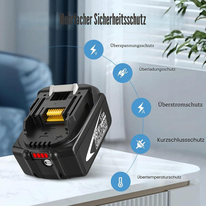 4X 18V 5.5Ah Ersatz für Makita Akku 18V BL1850B BL1850 BL1840B BL1860B für akku BL1830B BL1820B BL18