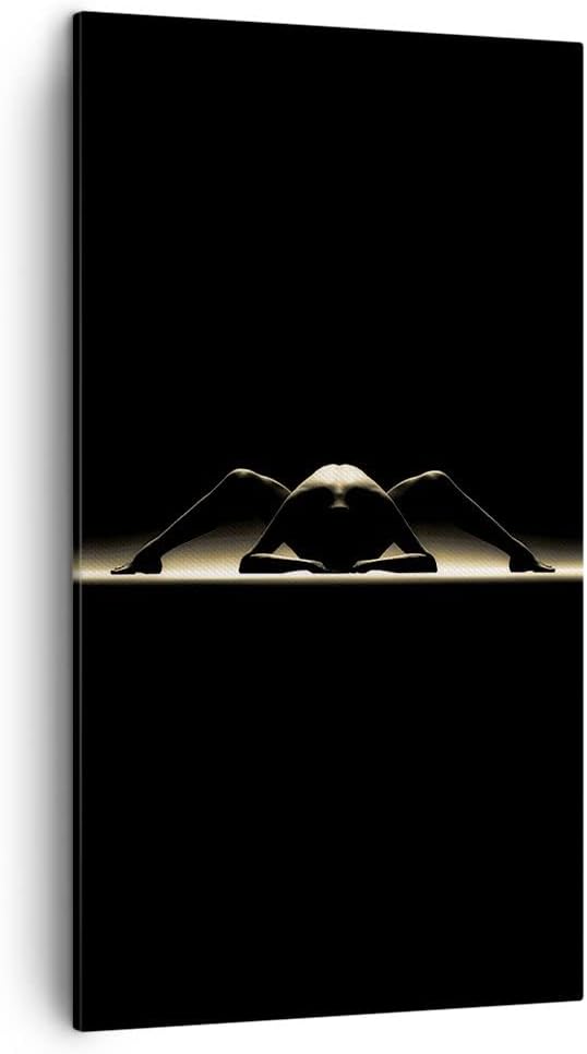 Bilder auf Leinwand Nackter Körper Modell künstlerische Pose Leinwandbild mit Rahmen 45x80cm Wandbil