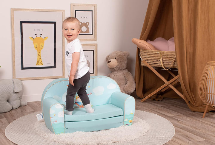 Delsit Kindersofa zum Ausklappen - Kinder Sofa mit Schaumstofffüllung - Sofa Kinder mit Abnehmbarem