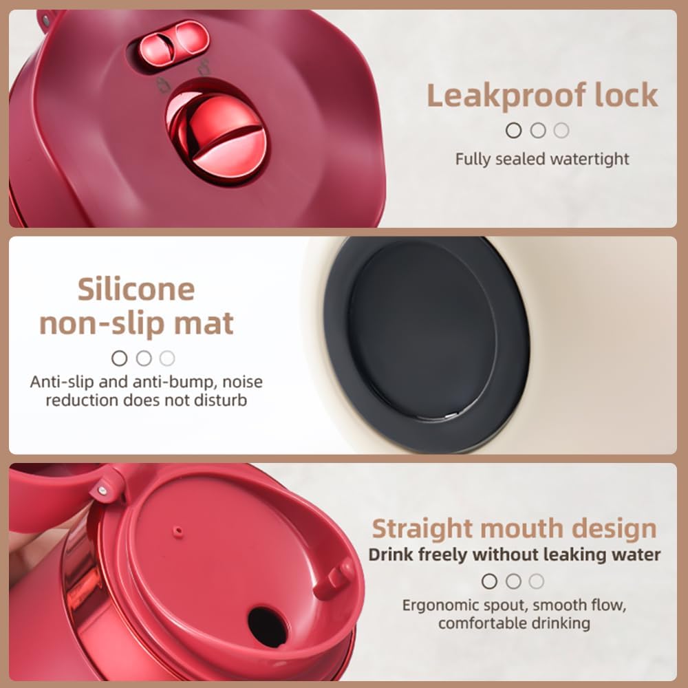 Tragbarer French-Press-Reisebecher, 320 ml, doppelwandig isolierter Edelstahl-Kaffeebereiter für gem
