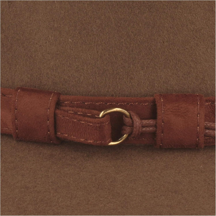 Breiter Rollbarer Outdoor Filzhut Trekkinghut 100% Wolle Hut Wasserabweisend Faltbar Ledergarnitur H