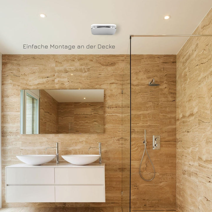 Turbionaire TREND 100 SA Absaugung, Belüftung für Bad, Küche, Wand/Decke, Aluminium Frontplatte matt