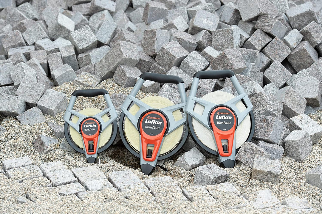 Lufkin FE30CME Glasfaser-Massband 30m x 19mm / 100' x 3/4, mit metrische und englische Masseinteilun