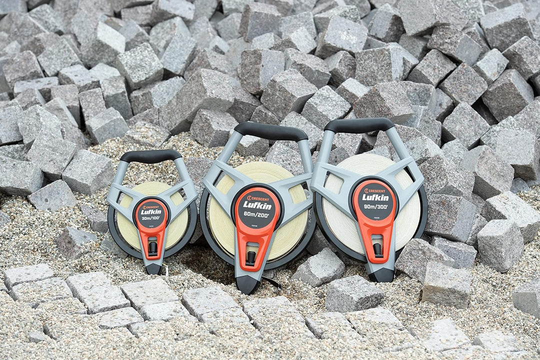 Lufkin FE60CME Glasfaser-Massband 60m x 19mm / 200' x 3/4, mit metrische und englische Masseinteilun