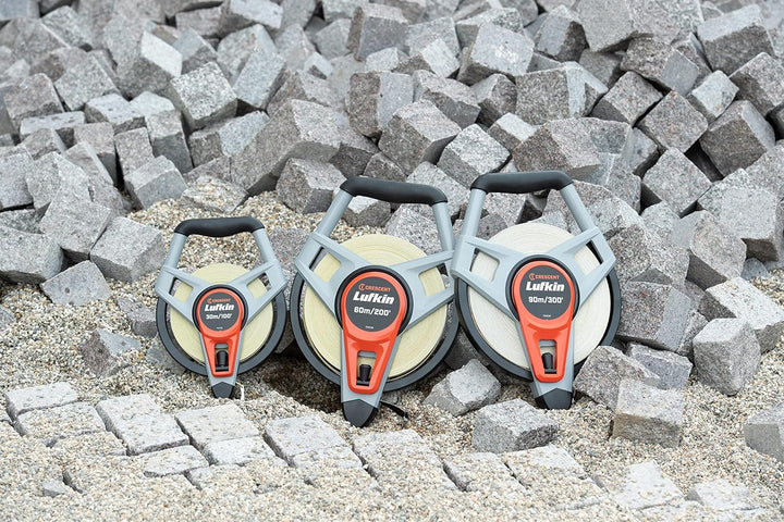 Lufkin FE60CME Glasfaser-Massband 60m x 19mm / 200' x 3/4, mit metrische und englische Masseinteilun