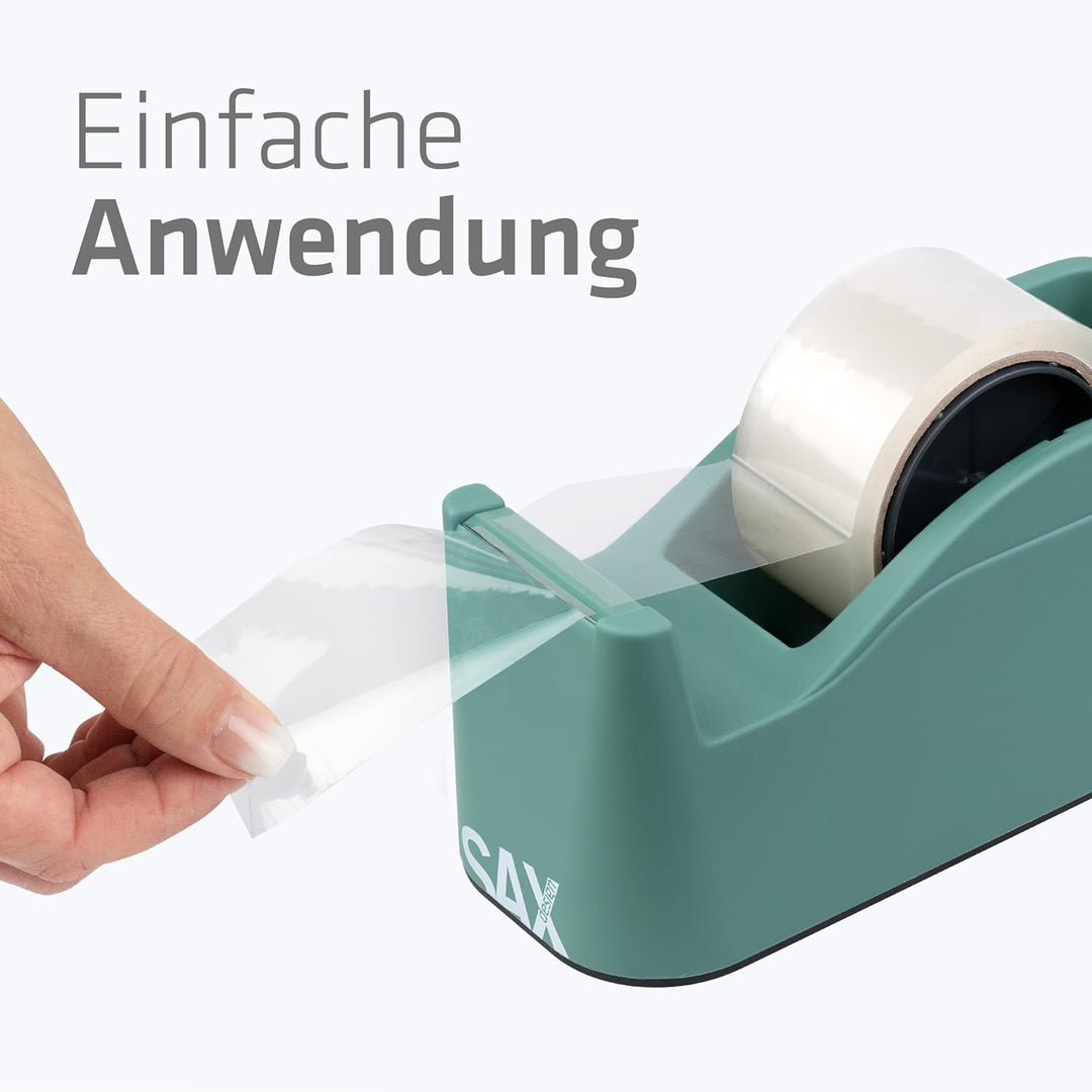 SAX Tape it Easy XXL Einhand Klebeband Abroller extra Schwer | für 1x 50mm Band oder 2x 25mm Band, P
