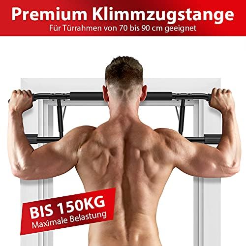 AYNEFY Klimmzugstange Stahl ohne Schrauben Klimmzugstange Tür mit gebogenem Griff Fitness Klimmzugst