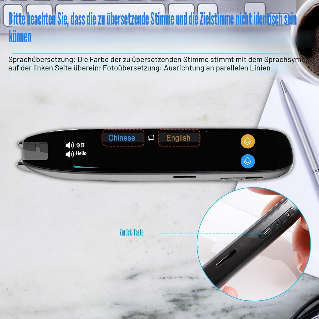 Scan Übersetzer Stift Online 142 Sprachen Scan Reader Pen Lesestift mit 3,7 Zoll Touchscreen Echtzei