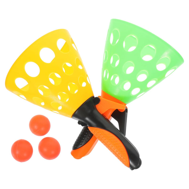 Hemobllo Pop-Pass-Catch Ballspiel Set für Kinder - 2 Wurf- & Fang-Körbe mit 3 Bällen - Aktives Outdo
