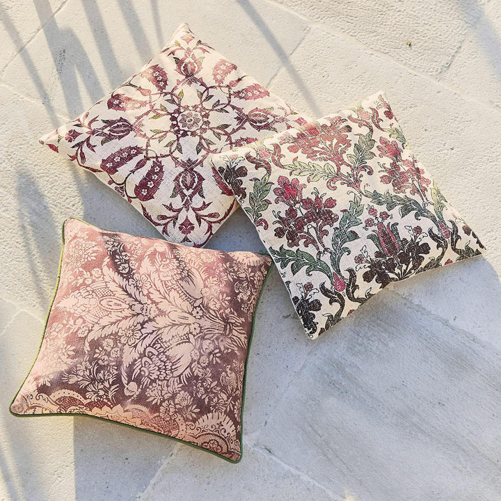 Loberon® Kissenhülle 3er Set Camden, Baumwolle, lila/rosa