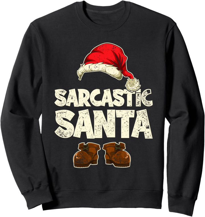 Partnerlook Pajama Geschenk Sarkastischer Weihnachtsmann Sweatshirt