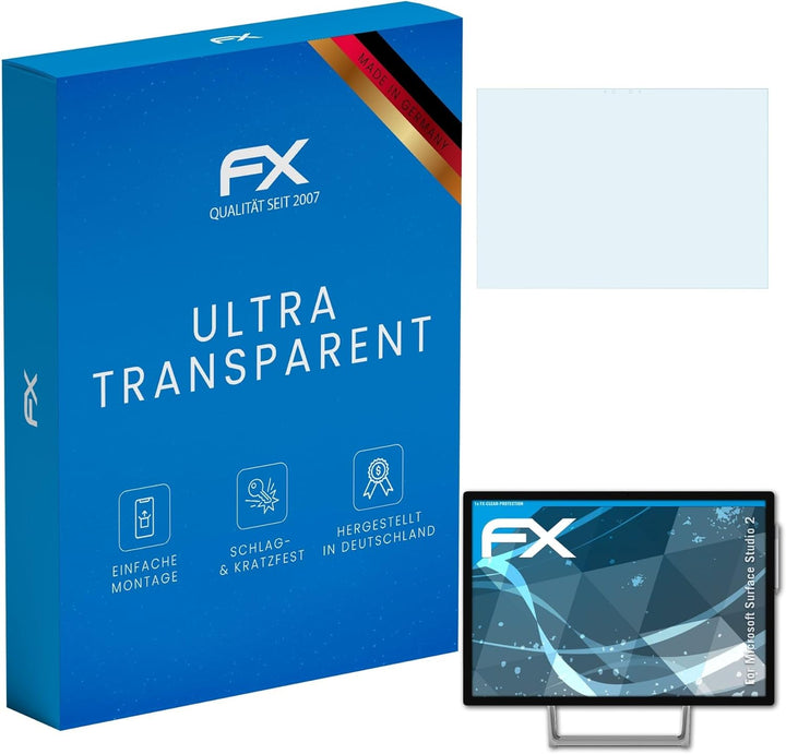 atFoliX Schutzfolie kompatibel mit Microsoft Surface Studio 2 Folie, ultraklare FX Displayschutzfoli