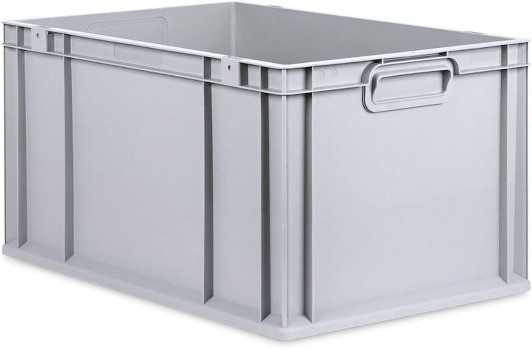 PROREGAL SparSet 5x Eurobox NextGen Grip mit Auflagedeckel & 4 roten Schiebeschnappverschlüssen, HxB