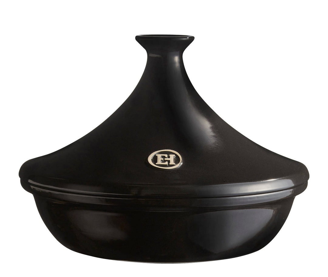 Interhal Tajine Schmorgefäss, Keramik, 32 x 32 x 23 cm, Holzkohle (Schwarz-Grau) Zeichenkohle 320MM,