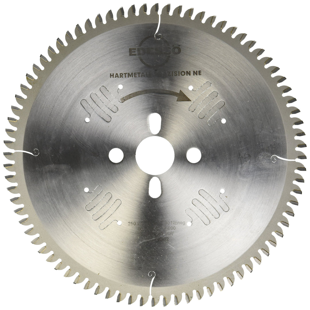 Edessö 49625032 HM-Kreissägeblatt Präzision HW 250x3,2/2,6x32 Z=80 NE neg 2/9/55+4/12/64, silber