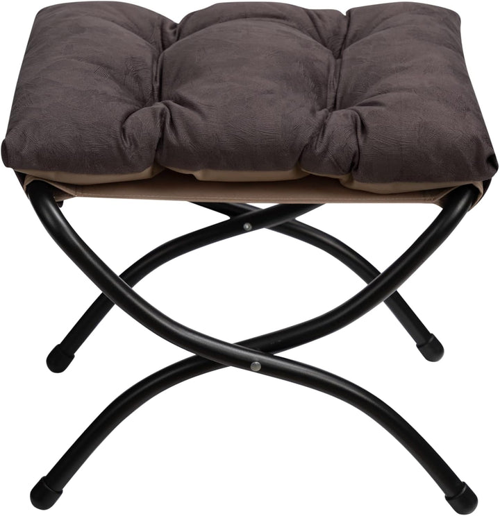 HollyHOME Fusshocker Fussstütze Klapphocker, Faltbar Sitzhocker mit Metallbeinen, Abnehmbar Gepolste