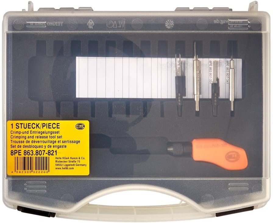 HELLA - Crimpzangeneinsatz-Set - Kunststoff - schwarz/weiss - Profi - Set - 8PE 863 807-821