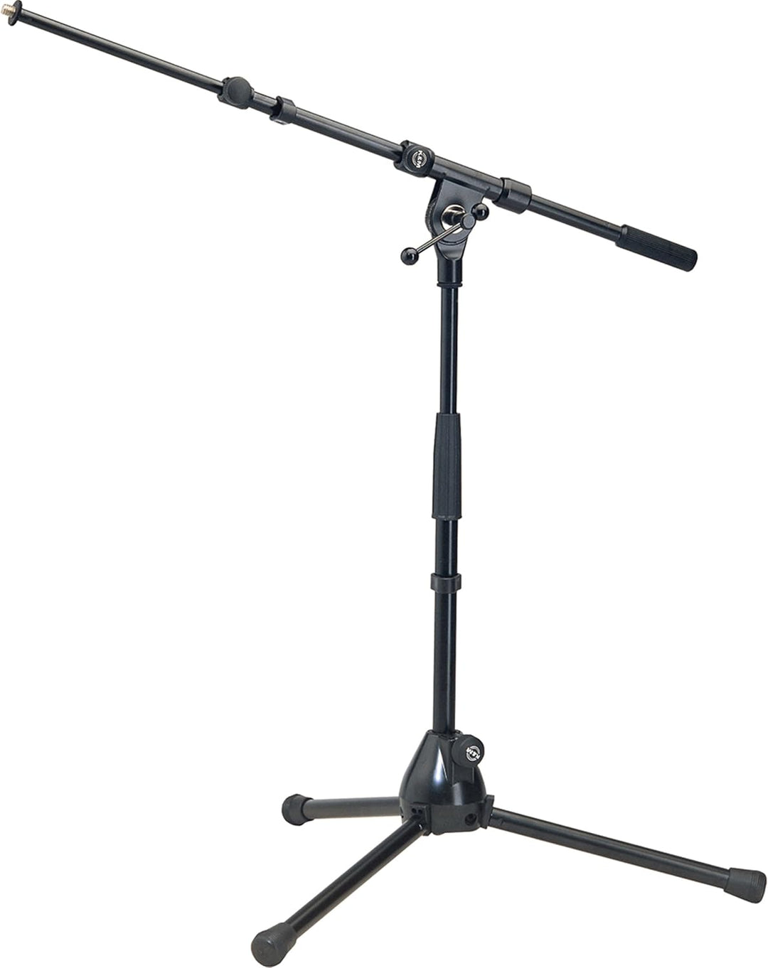 K&M 259 Mikrofonstativ Halbhoch für Drums, 3/8“ Schwarz Stahl, Schwenkarm, bis 74,5 cm ausziehbar –