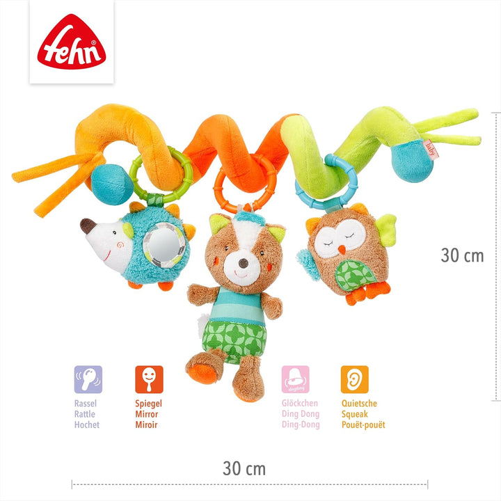 Fehn Activity Spirale Sleeping Forest - Kinderwagen Spielzeug zum Fühlen & Greifen - Babyspielzeug f